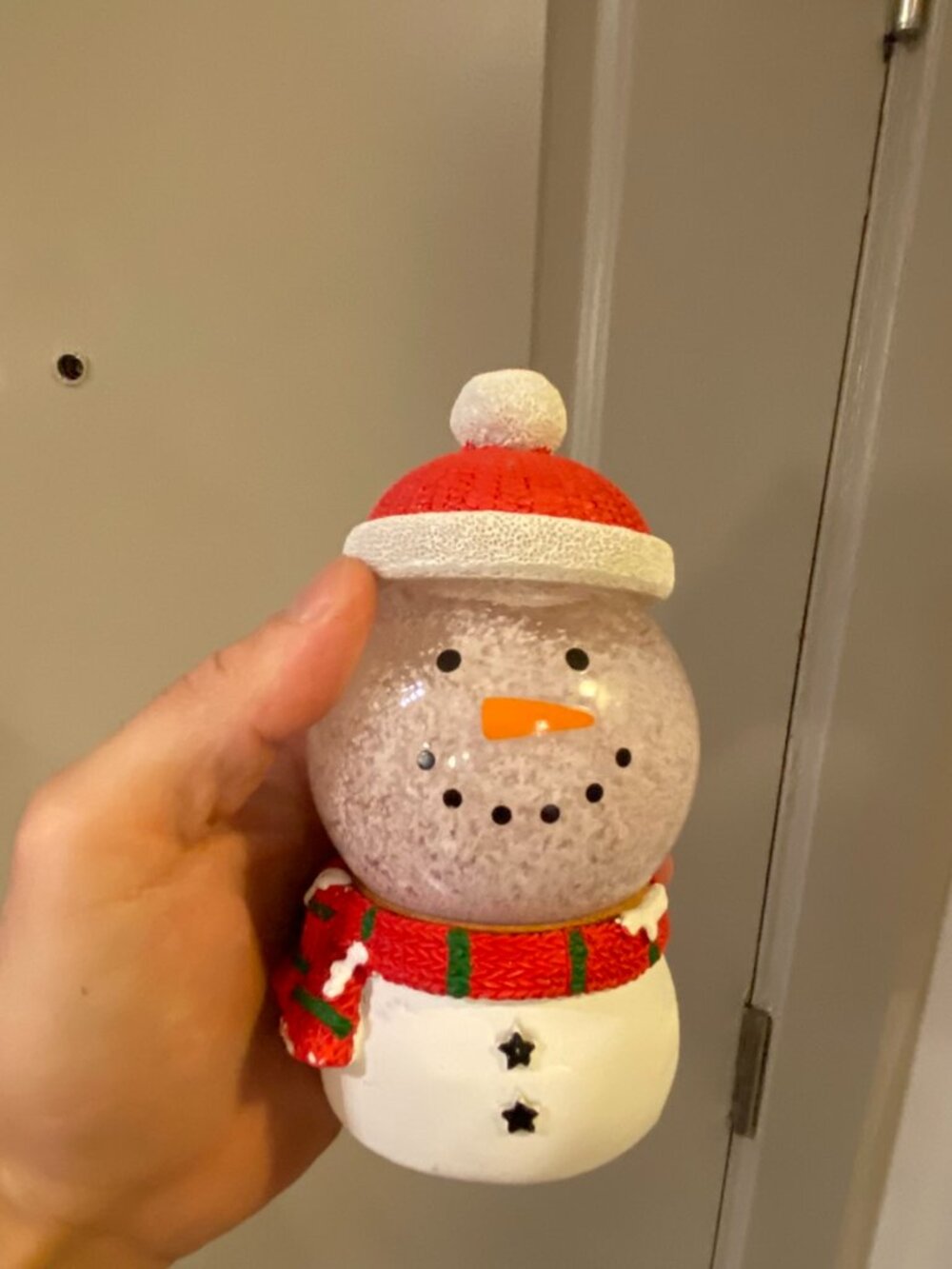 Snowman Snowglobe Winter Christmas Decoration with Bottle Opener